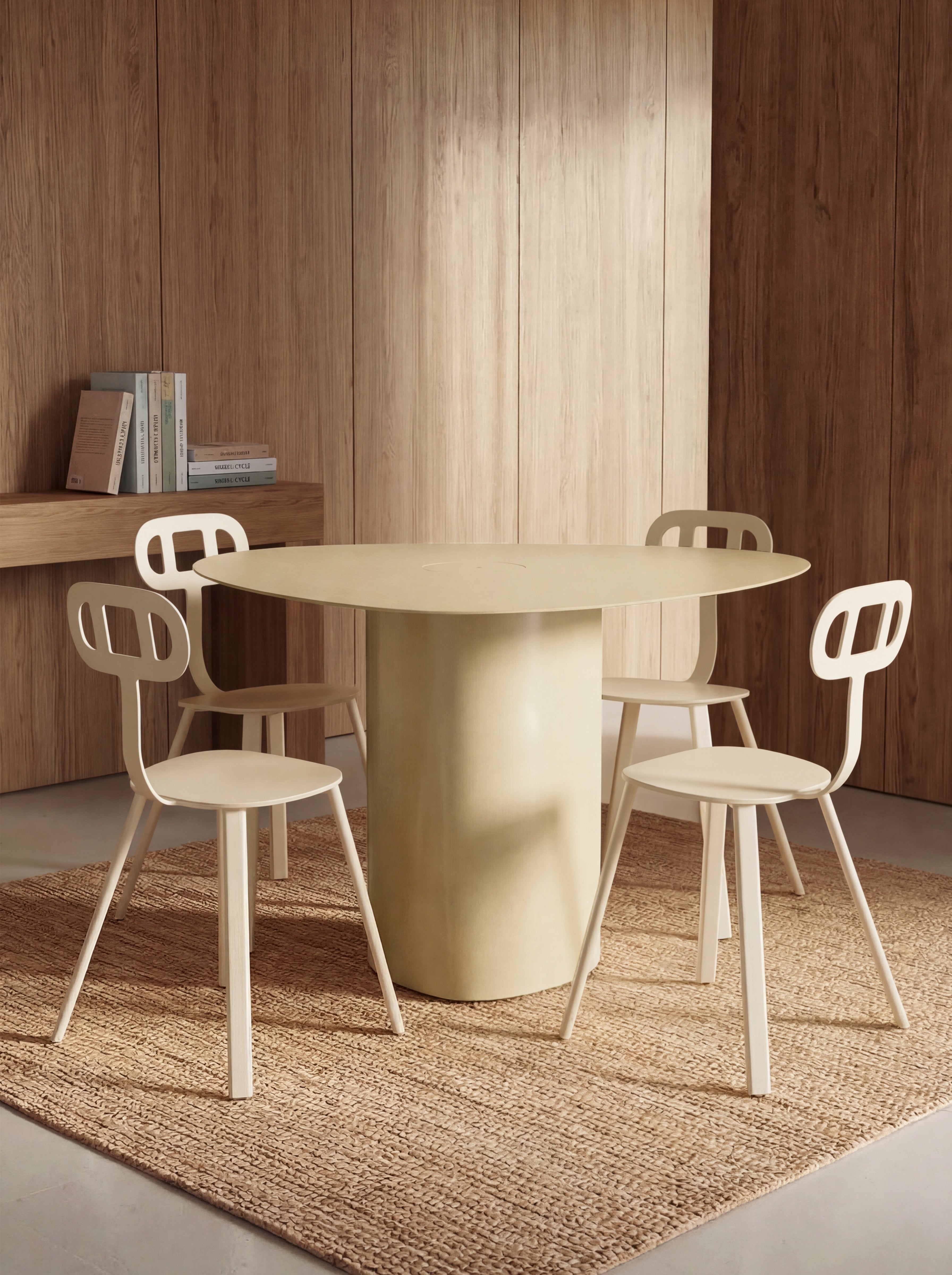 Mesa Forat Oval Marfil Intenso